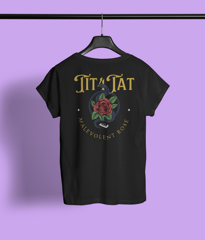 Tit4Tat - T-shirt taille haute « Malevolent Rose » pour femmes