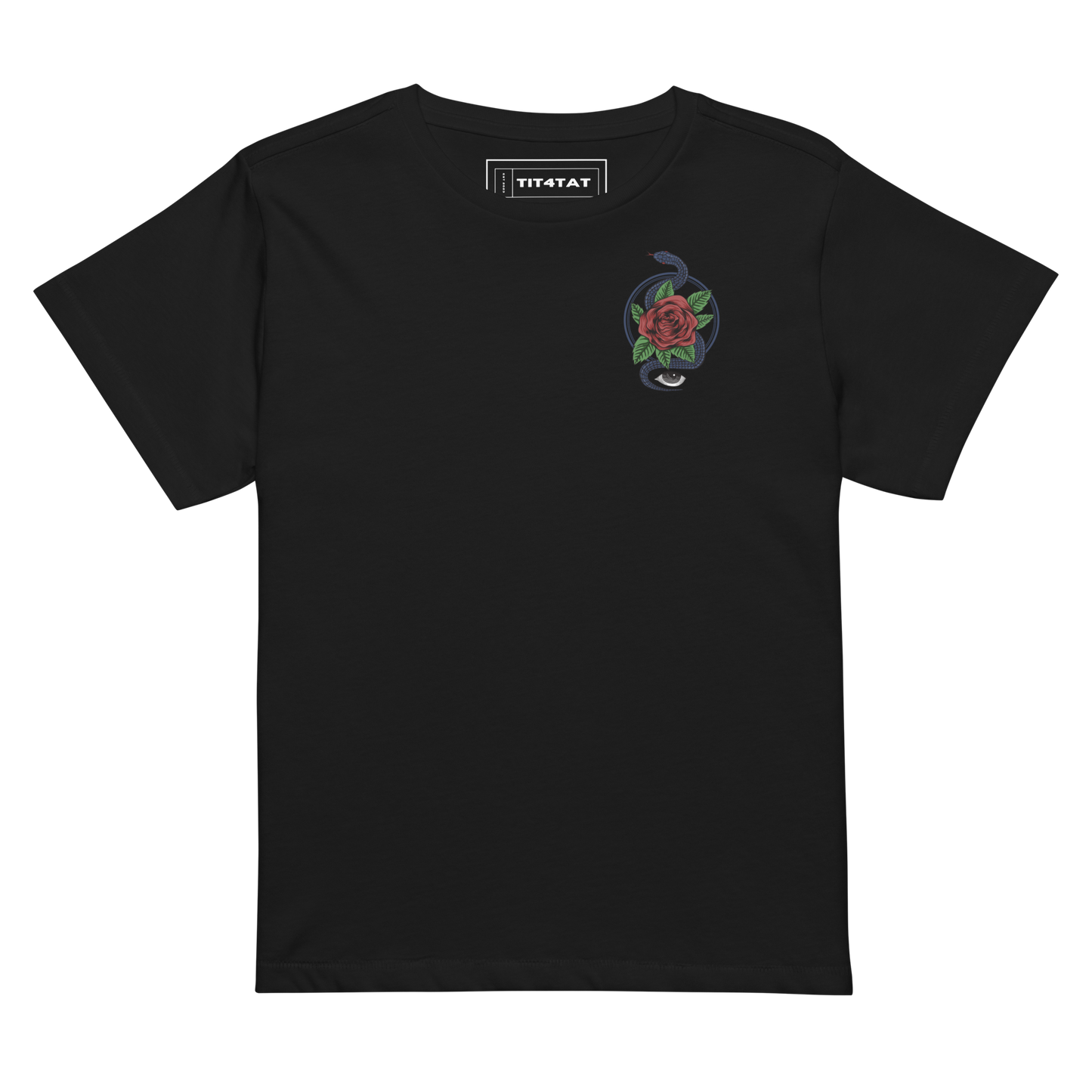 Tit4Tat - "Malevolent Rose" Women’s High-Waisted T-shirt